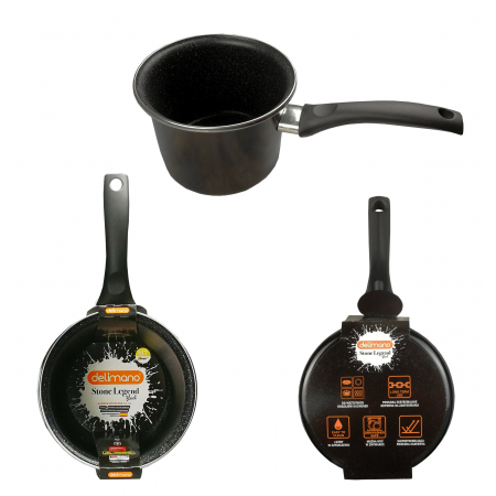 Garnek Do Mleka 14 cm Delimano Stone Legend Black